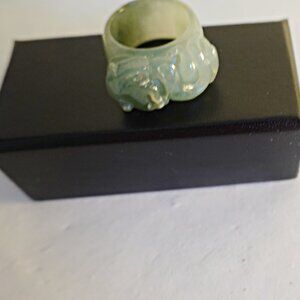 💠Antique grade A Chinese Jade Asian ring vintage